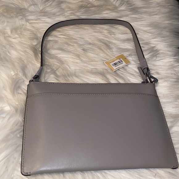 MICHAEL KORS
Medium Convertible Leather Pouch- Pearl Grey - Picture 8 of 16